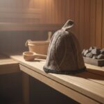 Natūralaus avikailio veltinio kepurės pirtims (keli variantai)
