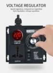 Pегулятор оборотов двигателя 220в,регулятор скорости двигателя машины без потери мощности 4000 Вт