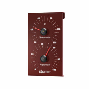 Thermo-hygrometer, aluminum, brown