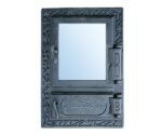 Dvigubos stačiakampės durelės su stiklu 465x320mm