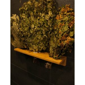 Oak holder for bath brooms