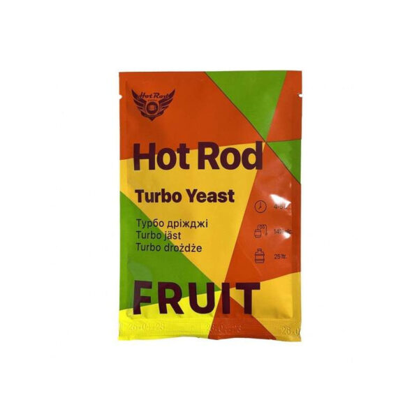 Спиртовые турбо дрожжи Hot Rod Fruit для фруктовых браг на 25л (60г)