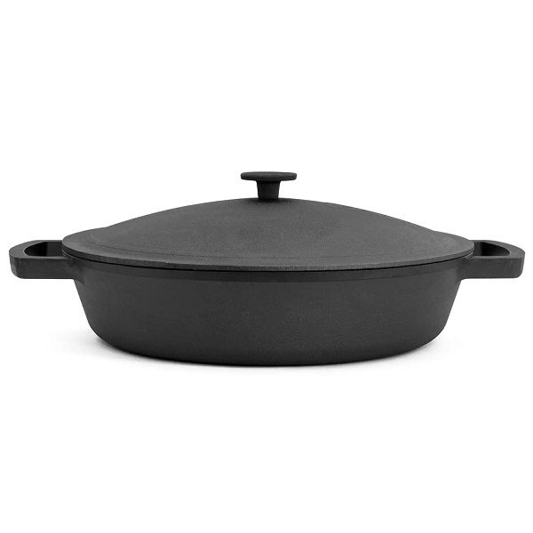 Cast iron pan with cast iron lid, Ø 360×80 mm